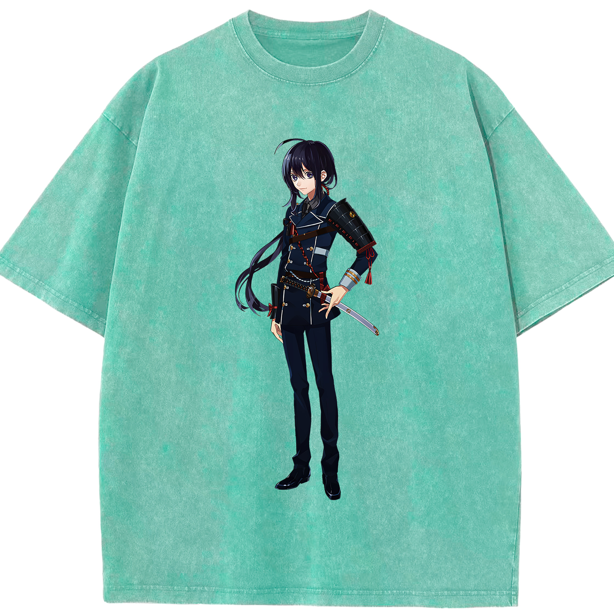 （画像用） 刀剣乱舞 Touken Ranbu 綿100% ヴィンテージ風 半袖Tシャツ（フロントプリント）